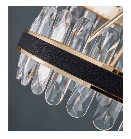 Candelabru LED Krystal Leather 750, LED inclus, 1 surse de iluminare